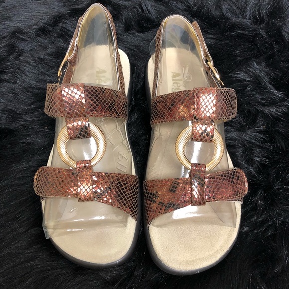 Algeria leather Velcro sling back sandals 38 - Picture 3 of 14